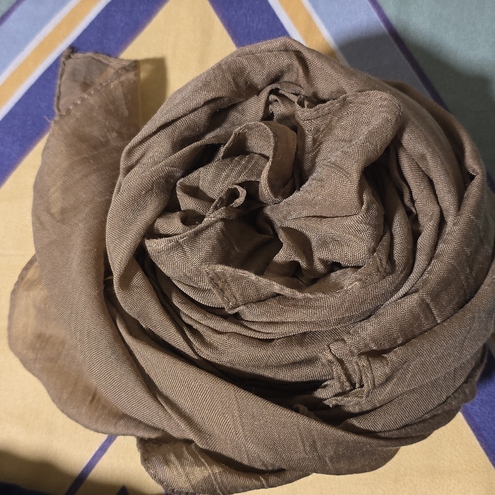 Women's nude brown scarf summer scarf 76 x 32 inches